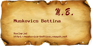 Muskovics Bettina névjegykártya